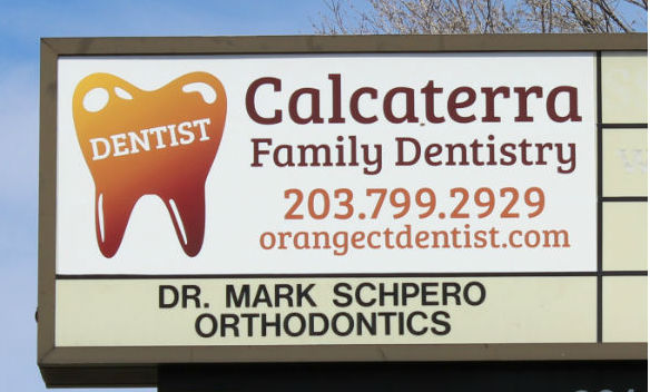 Calcaterra Family Dentistry sign in Orange on Lambert Rd