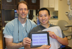 YNHH resident with dentist Dr. Nick Calcaterra, considered Yale's dentist