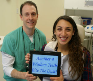 Husky State insurance patient after wisdom tooth oral surgery.