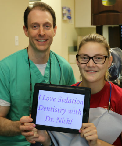 Aetna Dental insurance patient and Dr. Nick Calcaterra in Orange, CT