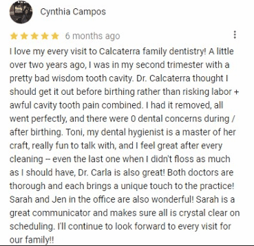 Patient reviews of Calcaterra Family Dentistry