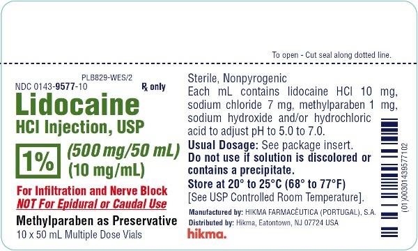 Methylparaben listed in 1% lidocaine