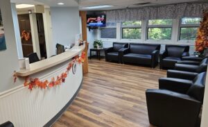 dentist reception area photo spacious and comfortable in Orange, CT